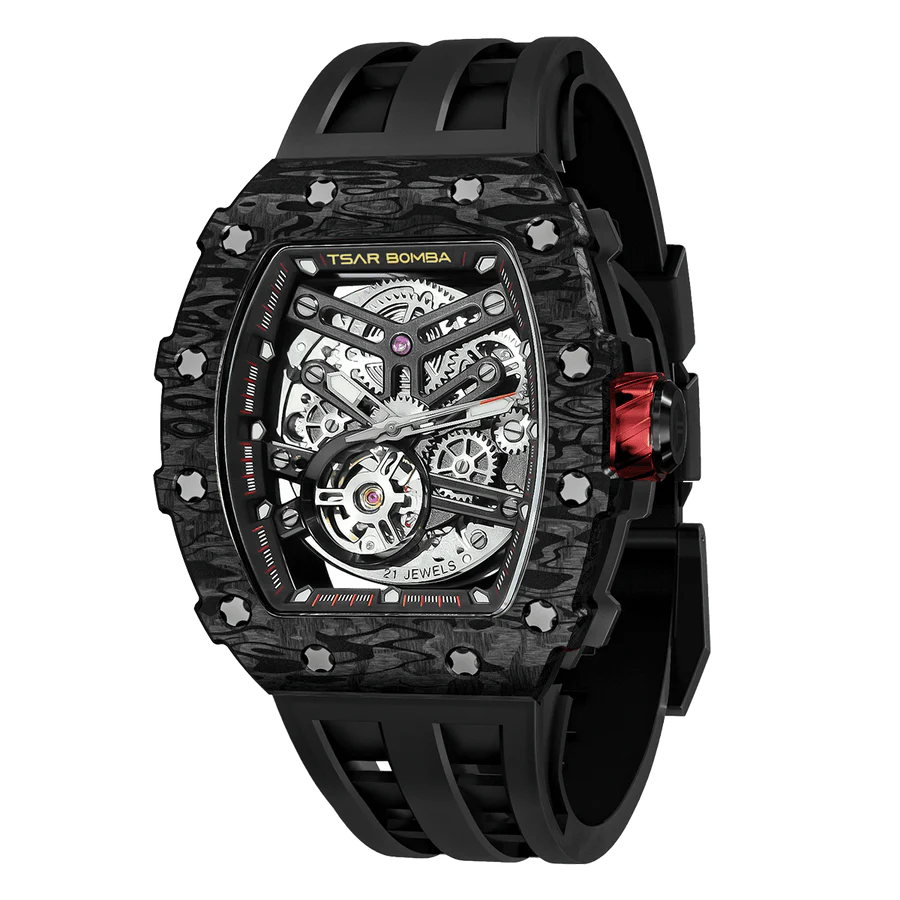 TB8208CF Carbon Fiber Automatic Watch - Elemental Series